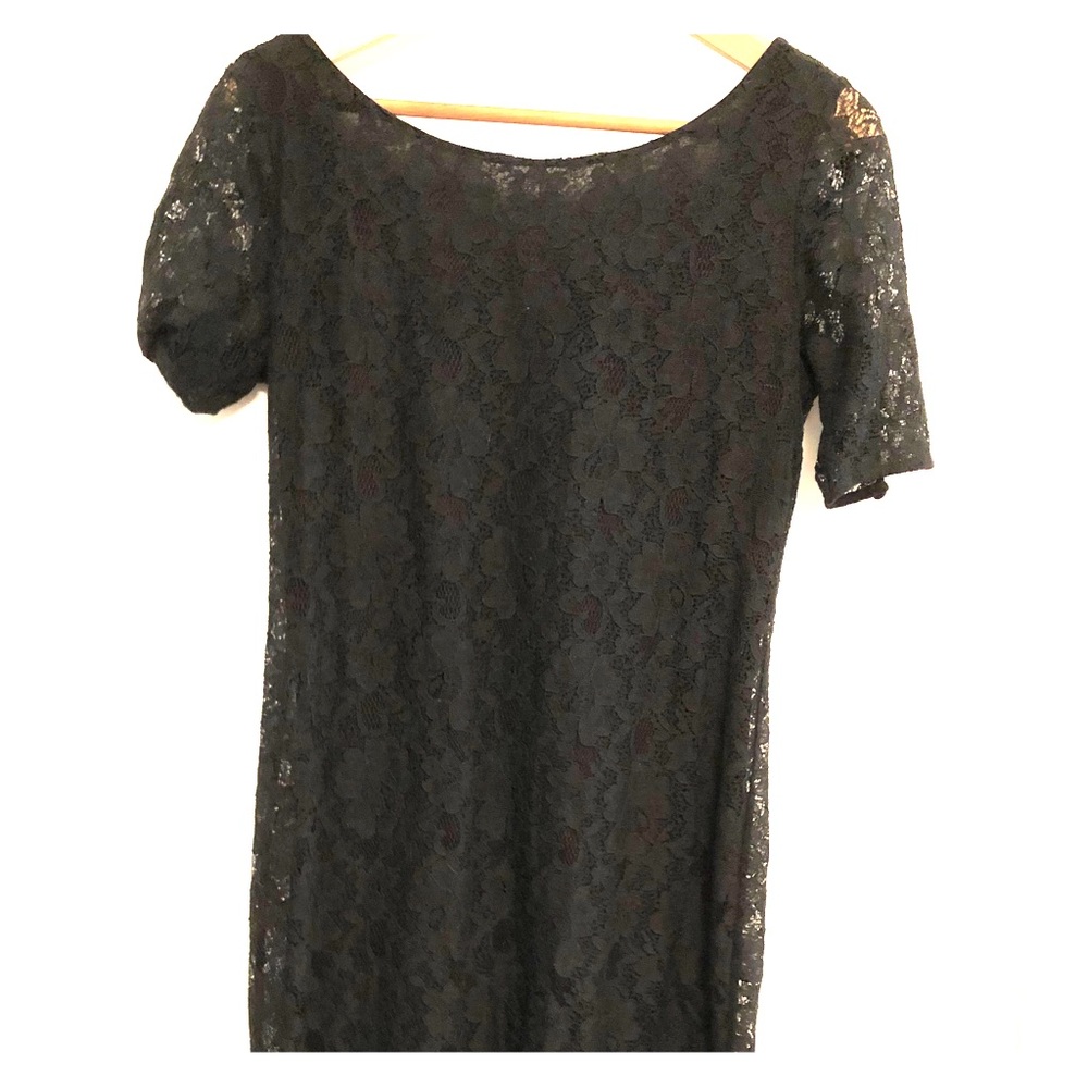 Barneys New York black lace dress small